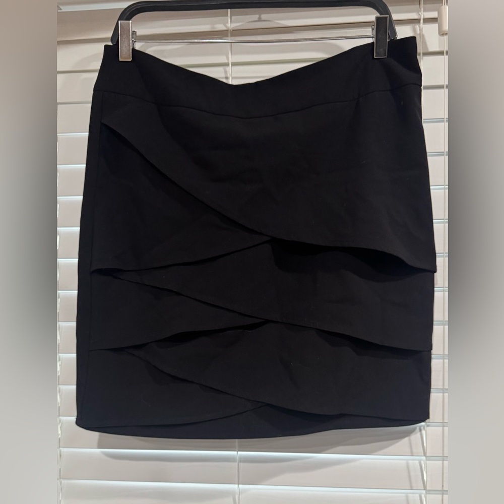 SHEIN Black Ruffled Mini Pencil Skirt Cocktail